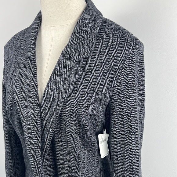 OLD NAVY Gray Herringbone Men’s Blazer NWT Size Large Tall - Picture 4 of 12